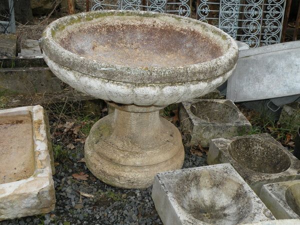 Grande Vasque Jardin Pierre Reconstitu e D cor Godrons