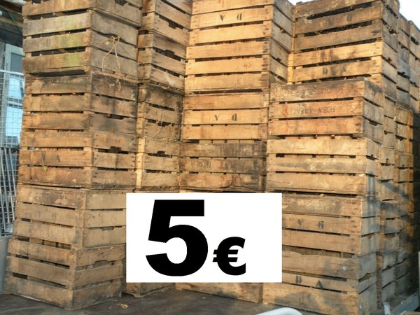 Lot De 3 Caisses à Pommes En Bois Amish - Format 1/2 Boisseau - Brutes (non Finies)
